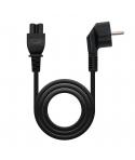 Nanocable Cable de Alimentacion CEE7 Acodado Macho a M-C5 Hembra Trebol 1.50m - Color Negro