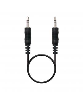 Nanocable Cable Audio Estereo Jack 3.5mm Macho a Jack 3.5mm Macho 0.30m - Color Negro