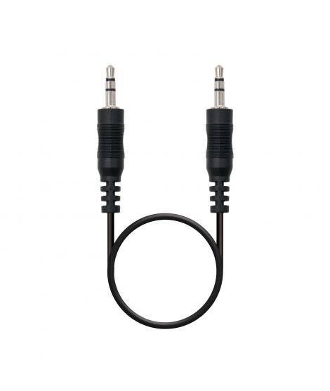 Nanocable Cable Audio Estereo Jack 3.5mm Macho a Jack 3.5mm Macho 0.30m - Color Negro