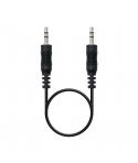 Nanocable Cable Audio Estereo Jack 3.5mm Macho a Jack 3.5mm Macho 0.30m - Color Negro