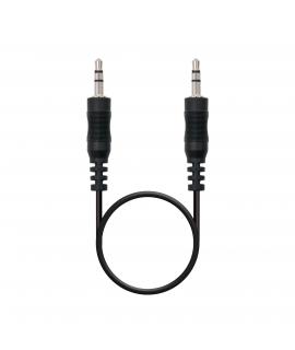 Nanocable Cable Audio Estereo Jack 3.5mm Macho a Jack 3.5mm Macho 1.50m - Color Negro