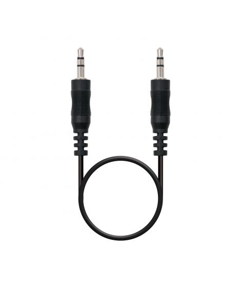 Nanocable Cable Audio Estereo Jack 3.5mm Macho a Jack 3.5mm Macho 1.50m - Color Negro