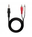 Nanocable Cable Audio Estereo Jack 3.5mm Macho a 2x RCA Macho 1.50m - Color Negro