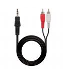 Nanocable Cable Audio Estereo Jack 3.5mm Macho a 2x RCA Macho 1.50m - Color Negro