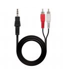 Nanocable Cable Audio Estereo Jack 3.5mm Macho a 2x RCA Macho 5m - Color Negro