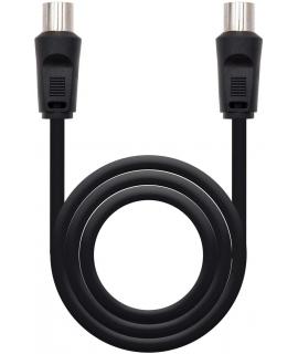 Nanocable Cable de Antena TV 75 OHM Macho/Hembra 1.80m - Color Negro