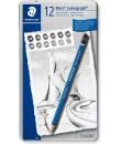 Staedtler Mars Lumograph 100 Pack de 12 Lapices de Grafito - Resistencia a la Rotura - Graduaciones Surtidas