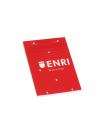 Enri Bloc de Notas Grapado Formato A6 Cuadriculado 4x4mm - 80 Hojas Microperforadas - Tapa Blanda Roja