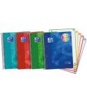 Oxford Europeanbook 5 Lagoon Cuaderno Espiral Formato A4+ Cuadriculado 5x5mm - 120 Hojas - Tapa de Plastico - 5 Bandas de Color 