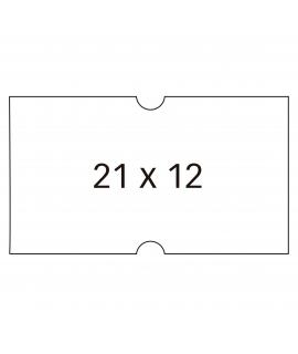 Apli Etiquetas Blancas para Maquinas Etiquetadoras de Precios de 1 Linea - Tamaño 21x12mm - Pack de 6 Rollos con 1000