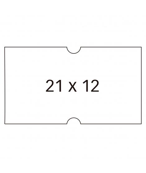 Apli Etiquetas Blancas para Maquinas Etiquetadoras de Precios de 1 Linea - Tamaño 21x12mm - Pack de 6 Rollos con 1000