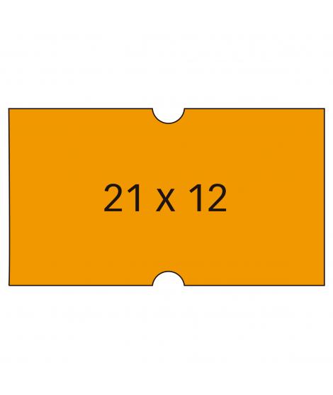 Apli Etiquetas Naranjas para Maquinas de Precios de 1 Linea - Tamaño 21x12mm - Pack de 6 Rollos - Adhesivo Permanente - Compatib
