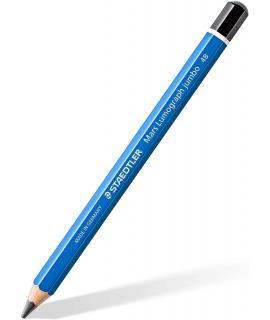 Staedtler Mars Lumograph Jumbo 100J Lapiz de Grafito - Mina 4B - Acabados Metalicos - Diametro Mina 5.3mm - Madera de Bosques So