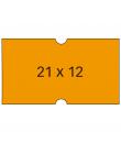 Apli Etiquetas Naranjas 21x12mm para Maquinas de Precios de 1 Linea - Pack de 6 Rollos con 1000 Etiquetas/Rollo - Adhesivo Remov