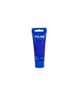 Milan Tubo de Pintura Acrilica 75ml - Pigmentos de Alta Calidad - Mezclable - Color Azul Marino