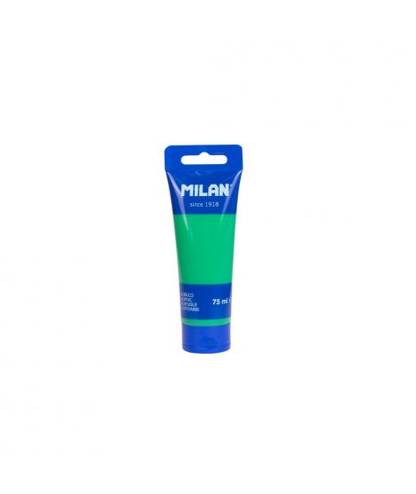 Milan Tubo de Pintura Acrilica 75ml - Pigmentos de Alta Calidad - Mezclable - Color Verde