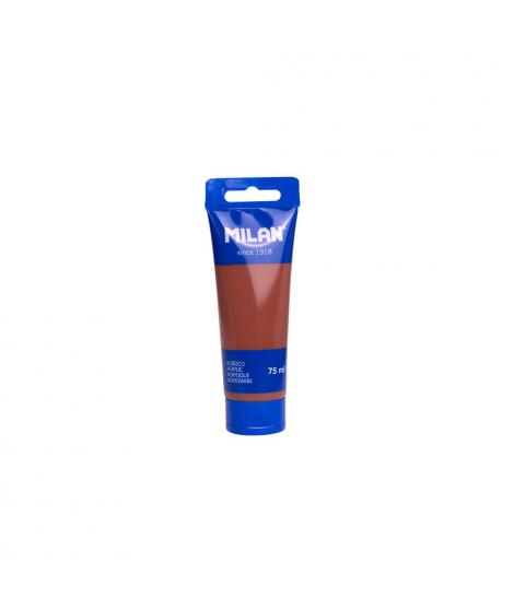 Milan Tubo de Pintura Acrilica 75ml - Pigmentos de Alta Calidad - Mezclable - Color Marron