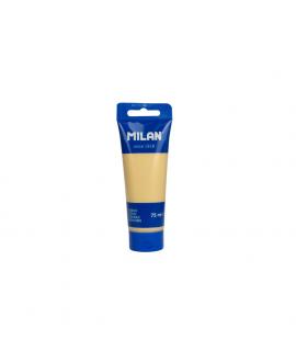 Milan Tubo de Pintura Acrilica 75ml - Pigmentos de Alta Calidad - Mezclable - Color Oro