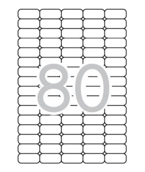 Apli Etiquetas Blancas Removibles 35.6 x 16.9mm 25 Hojas