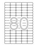 Apli Pack de 2.000 Etiquetas 35.6x16.9mm - 25 Hojas por 80 Etiquetas - Adhesivo Removible - Cantos Romos - Aptas para Impresion 