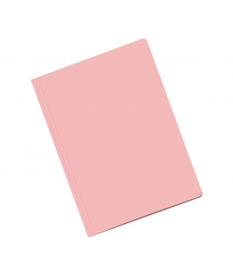 Dohe Pack de 50 Subcarpetas de Cartulina - Tamaño Folio - Ranura para Fastener - Color Rosa Claro