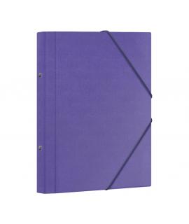Dohe Carpeta Clasificadora 12 Departamentos - Formato Folio - Carton Plastificado - Cierre con Gomas - Color Morado