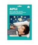 Apli Pack de 5 Etiquetas Brillo en la Oscuridad 210x297mm A4 - 5 Hojas por 1 Etiqueta - Permite Recortarlos y Realizar Diferente
