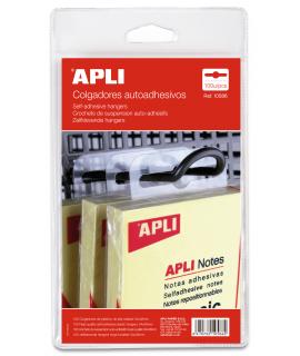 Apli Colgadores Autoadhesivos Eurohole 34x48mm - Ideal para Productos de Bajo y Medio Peso - Bolsa con 100 Unidades