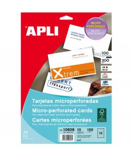 Apli Tarjetas de Visita Microperforadas Mate 200g 10 Hojas