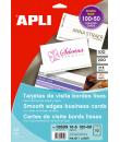 Apli Tarjetas de Visita Cantos Rectos Mate 200g 15 Hojas