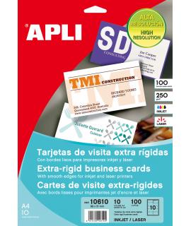 Apli Tarjetas de Visita Cantos Rectos Mate 250g 10 Hojas