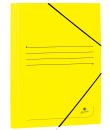Mariola Carpeta de Carton Estucado con Solapas Folio 500grm2 - Medidas 34x25x1cm - Cierre con Goma Elastica - Color Amarillo