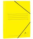 Mariola Carpeta de Carton Estucado con Solapas Folio 500gr/m2 - Medidas 34x25x1cm - Cierre con Goma Elastica - Color Amarillo