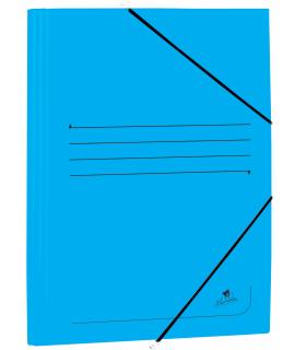 Mariola Carpeta de Carton Estucado con Solapas Folio 500gr/m2 - Medidas 34x25x1cm - Cierre con Goma Elastica - Color Azul