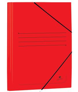 Mariola Carpeta de Carton Estucado con Solapas Folio 500grm2 - Medidas 34x25x1cm - Cierre con Goma Elastica - Color Rojo