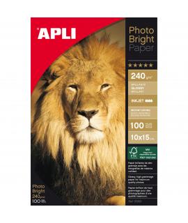 Apli Papel Fotografico Photobright 10 x 15 cm 240g 100 Hojas