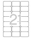Apli Etiquetas Translucidas Resistentes Intemperie 63.5 x 38.1mm 20 Hojas