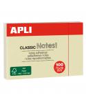 Apli Notas Adhesivas Classic 75x50mm Bloc 100 Hojas - Adhesivo de Calidad - Facil de Despegar - Ideal para Recordatorios - Amari