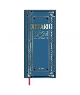 Dohe Dietario Anual Dos Tercios - Dia Pagina - Fabricado en Geltex con Carton Contracolado - Tamaño 14.5x31cm - Color Azul