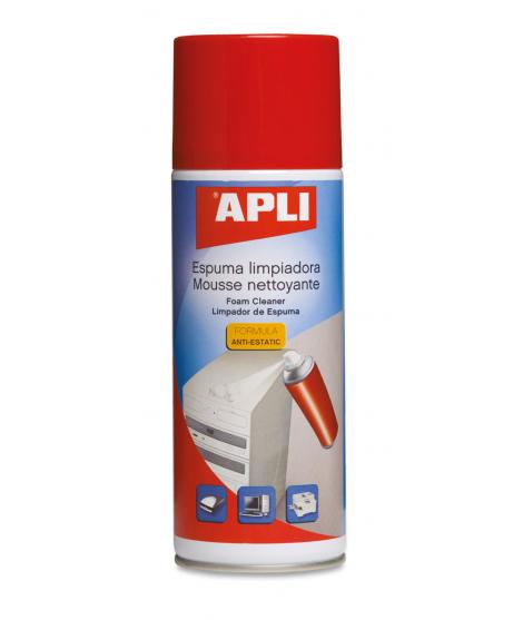 Apli Espuma Limpiadora Antiestatica - 400ml - Limpieza Externa de Aparatos Electronicos - Mejora El Rendimiento y Prolonga la Vi