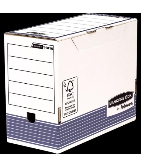 Bankers Box Caja de Archivos Tamaño A4 Fastfold - Montaje Automatico - Certificacion FSC - Dimensiones Internas 26x15x31.50cm