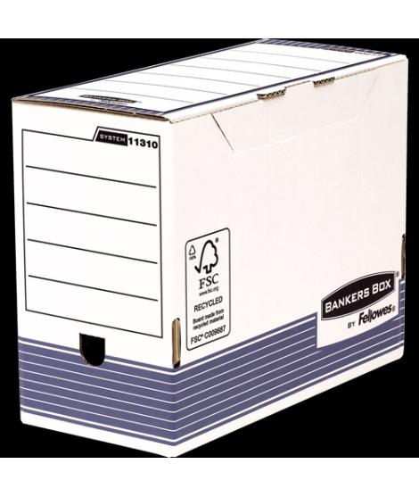 Bankers Box Caja de Archivos Tamaño A4 Fastfold - Montaje Automatico - Certificacion FSC - Dimensiones Internas 26x15x31.50cm - 