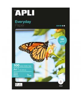 Apli Papel Fotografico Everyday A4 180gr - Acabado Brillante - 100 Hojas