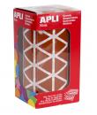 Apli Gomets Triangulares Marron 20x20x20mm - 59 Hojas Pretroqueladas - 2832 Gomets por Rollo - Ideal para Escuelas y Talleres In