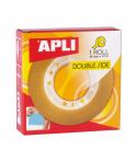 Apli Cinta Adhesiva de Doble Cara 15 mm x 10 m - Transparente