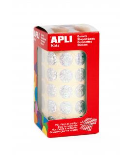 Apli Gomets Redondos Holograficos - Tamaño Ø 15mm - Adhesivo Permanente - 59 Hojas Pretroqueladas - Desarrolla la Psicomotricida