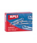 Apli Pack de 100 Clips Niquelados Nº2 32mm