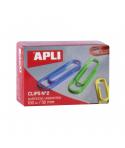 Apli Pack de 100 Clips nº2 32 mm - Colores Surtidos