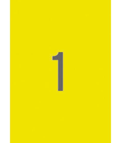 Apli Etiquetas Amarillo Fluorescente Permanentes 210.0 x 297.0mm 100 Hojas