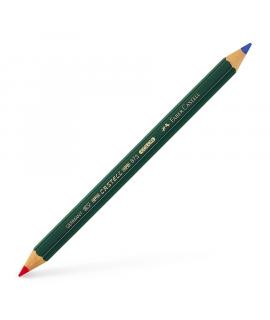 Faber-Castell Castell Color 873 Lapiz Grueso Bicolor Hexagonal - Ecologico - Resistente a la Rotura - Color Rojo/Azul